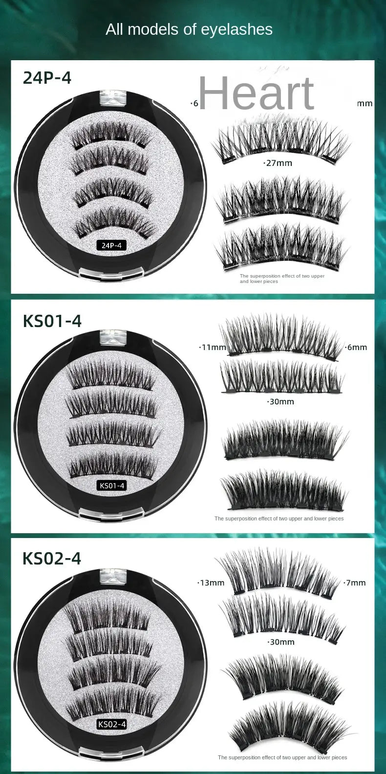 3D Mink False Eyelashes with Magnetic Tweezers - Reusable