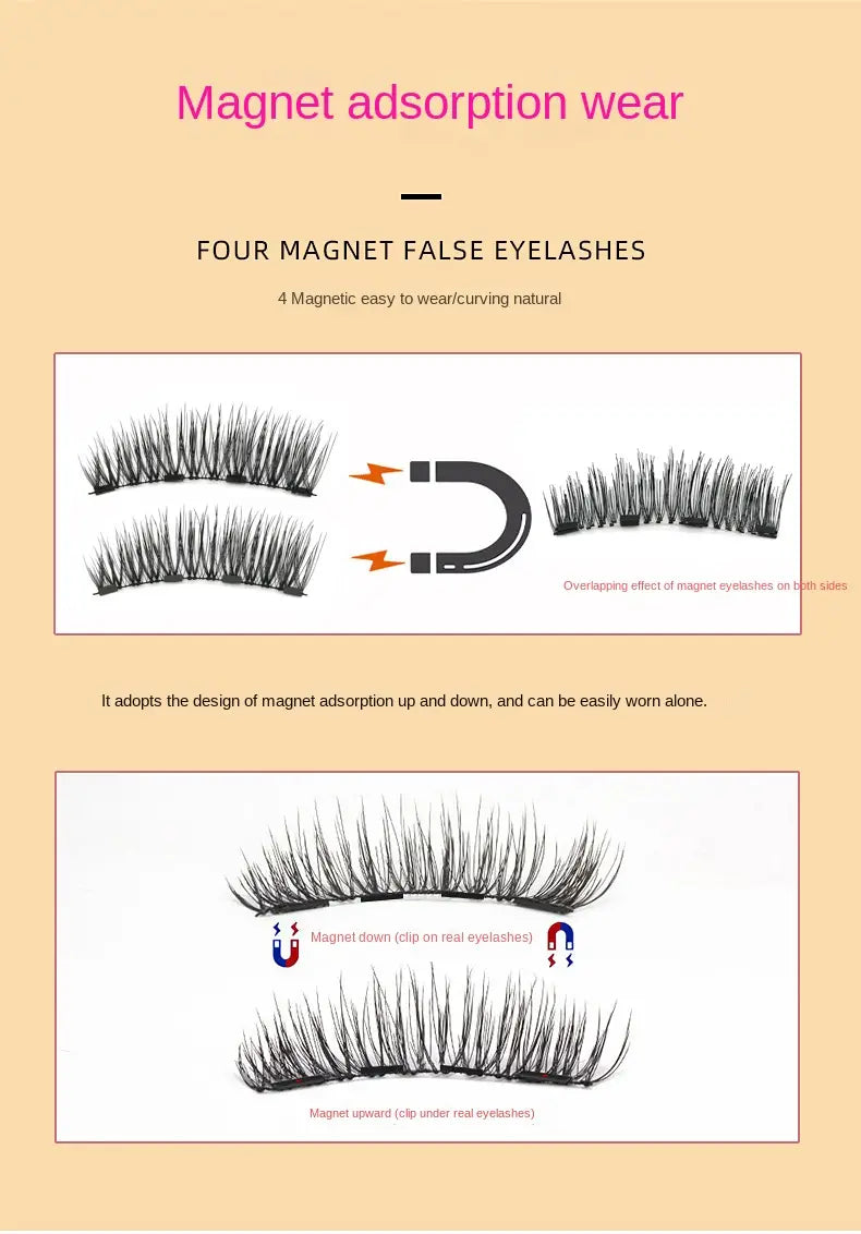 3D Mink False Eyelashes with Magnetic Tweezers - Reusable