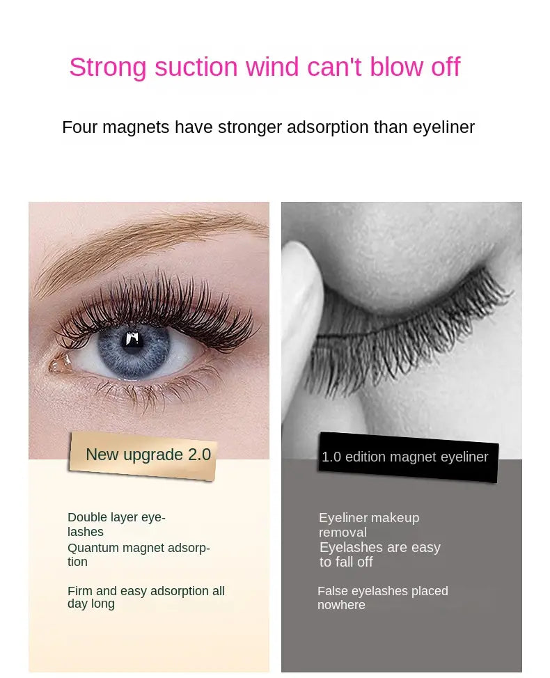 3D Mink False Eyelashes with Magnetic Tweezers - Reusable