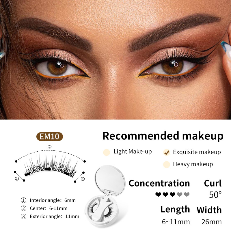 VA Beauty Magnetic False Eyelashes with Storage Box – Glue-Free, Reusable