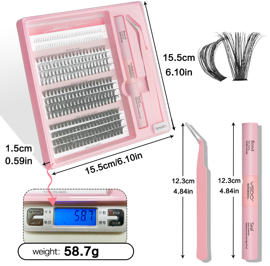 Thick False Eyelashes Set